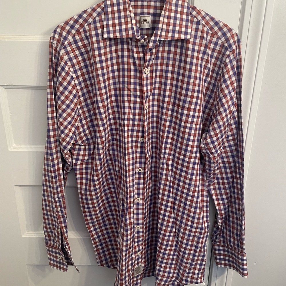 Peter Millar Multicolor Checkered Button Down Shirt